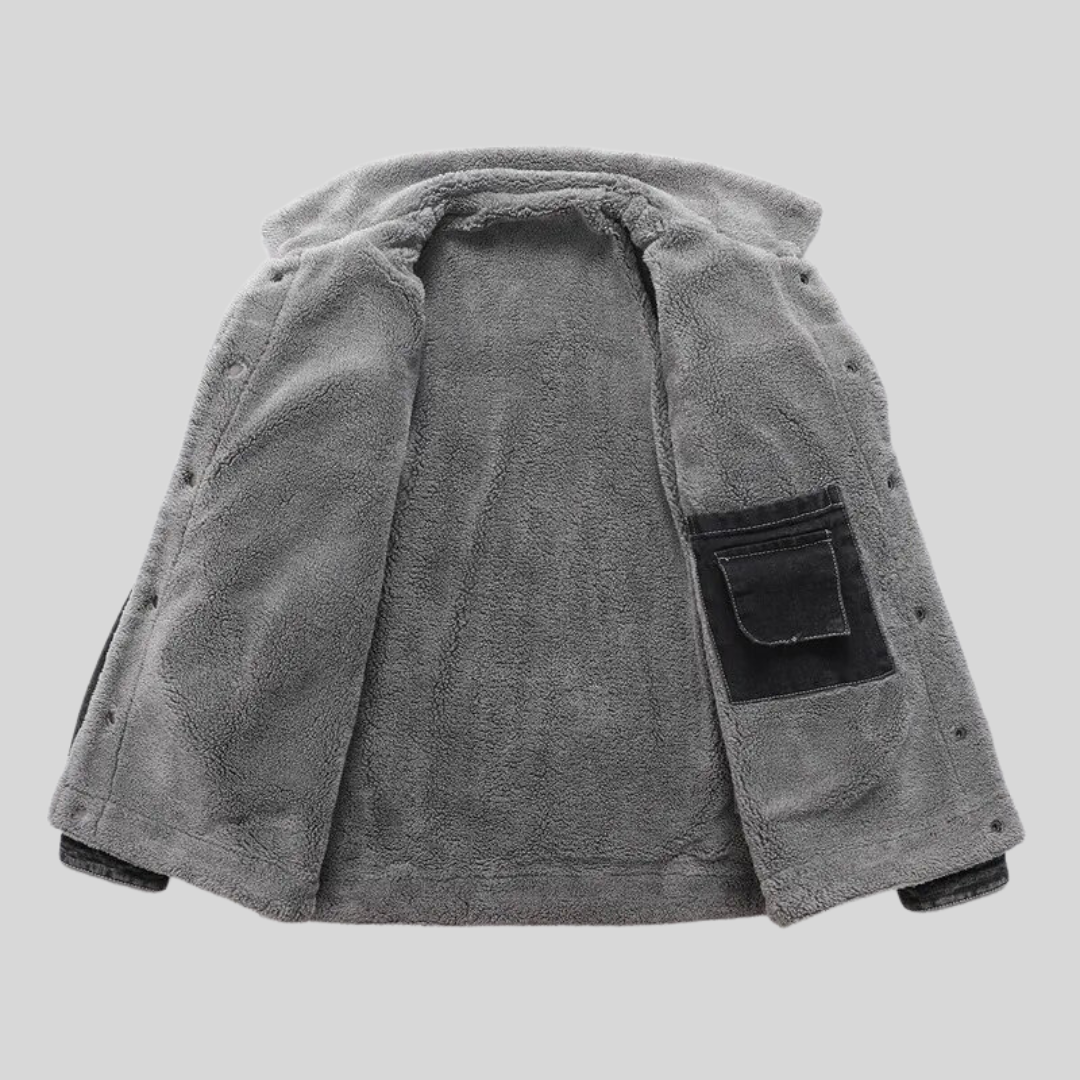 Nils™ | Denimjacka med sherpa-foder