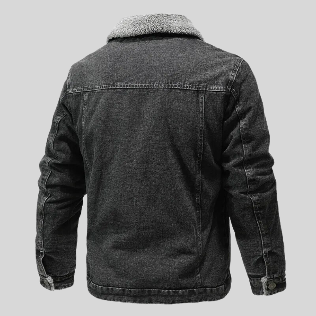 Nils™ | Denimjacka med sherpa-foder