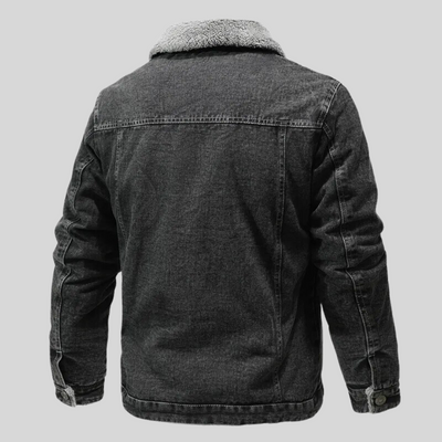Nils™ | Denimjacka med sherpa-foder