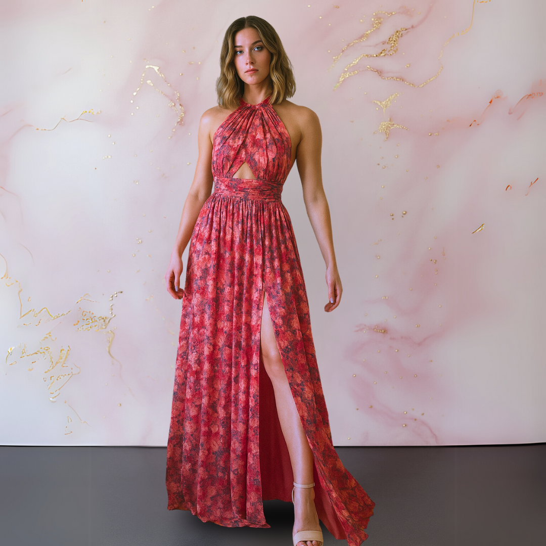 Flora™ | Elegant klänning med blommönster
