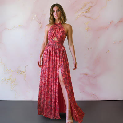 Flora™ | Elegant klänning med blommönster