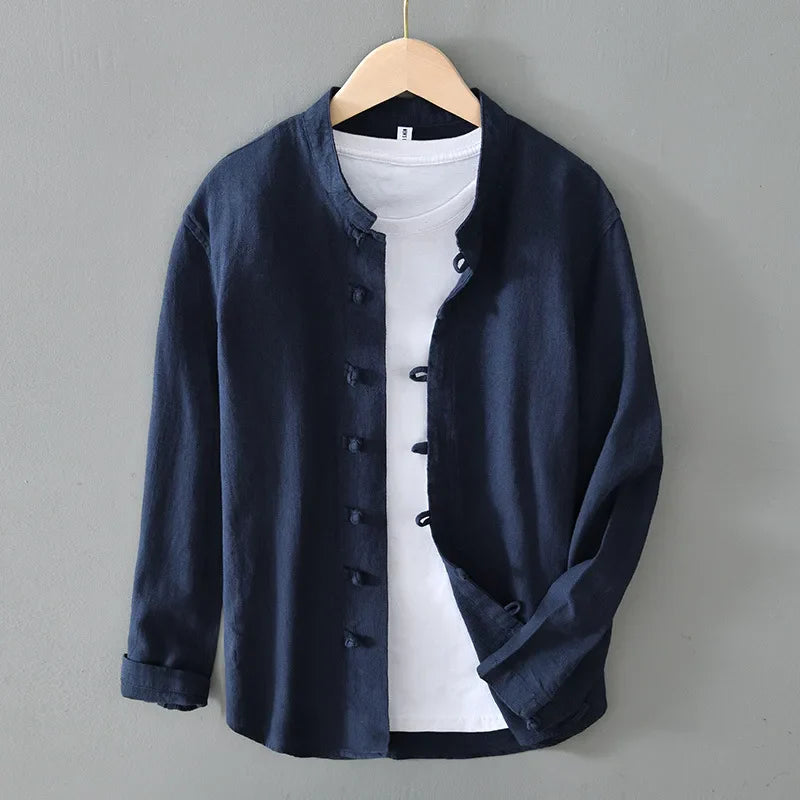 Claes™ | Herrskjorta med ren stående krage