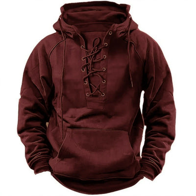 Casper™ | Retro-hoodie med snörning, designad för höst och vinter