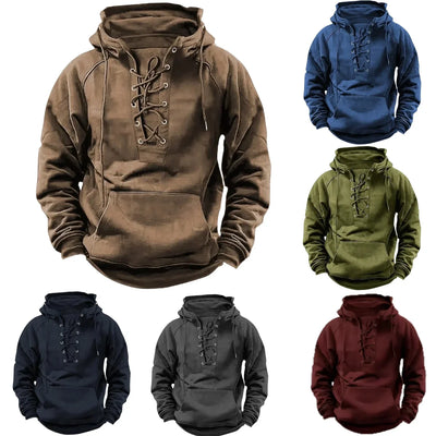 Casper™ | Retro-hoodie med snörning, designad för höst och vinter