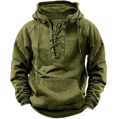 Casper™ | Retro-hoodie med snörning, designad för höst och vinter