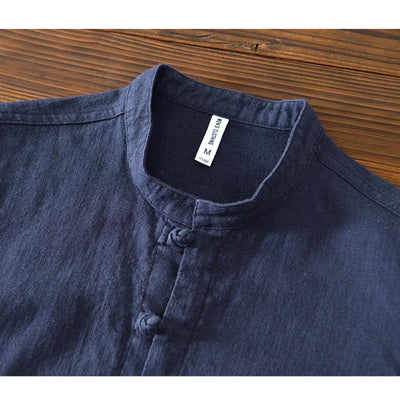 Claes™ | Herrskjorta med ren stående krage