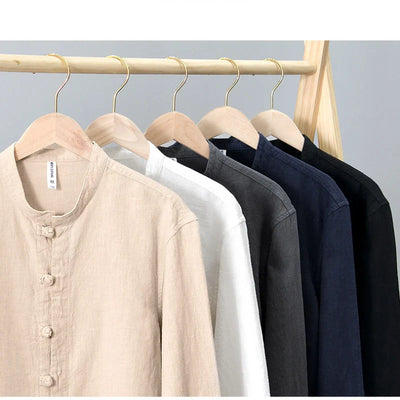 Claes™ | Herrskjorta med ren stående krage