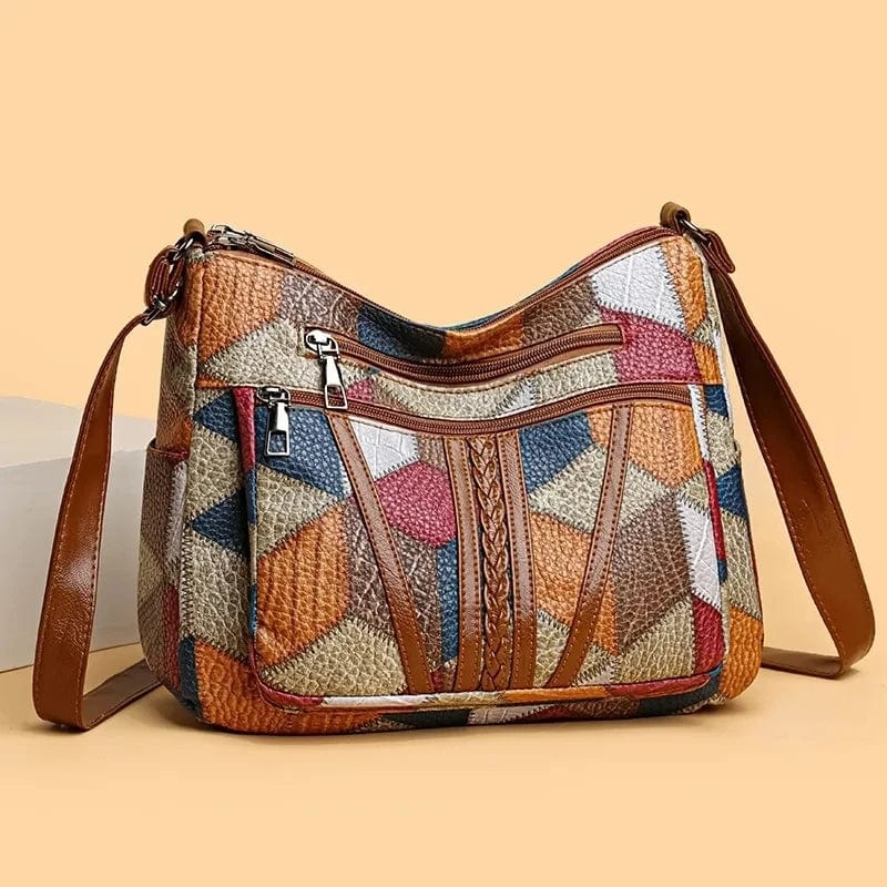Astrid | Mosaikläder handväska